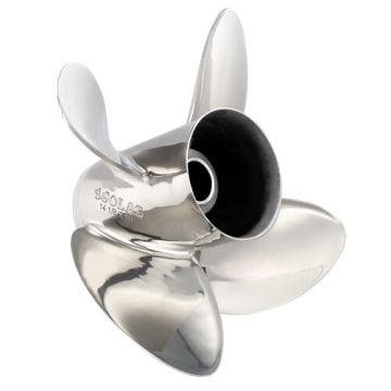 Propeller Rubex HR4 Stainless Steel 4-Blade 13″ × 17″ RH Interchangeable Hub for 40–140 HP Engines