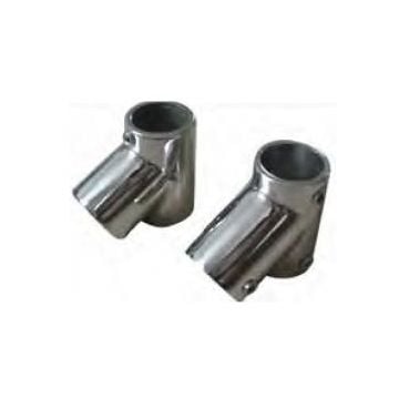 Stanchion Fitting T-Piece 60° Right 7/8" Stainless Steel 316