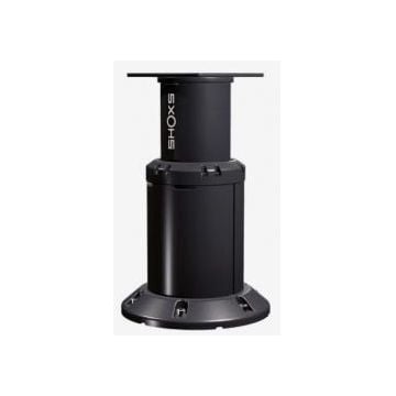 Seat pedestal SHOXS X4 black anodized with standard 5.25" adapter plate & without height adjust