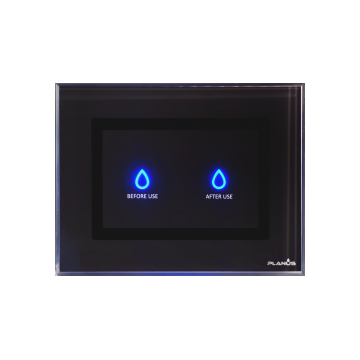 Toilet control panel touch black 2 buttons