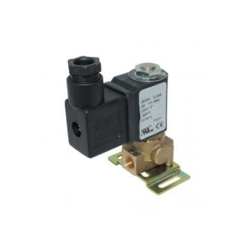 Solenoid valve V-69-K Brass 24V 10 "bar (max) 1/8" NPT female connection with mounting accessories