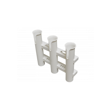 Rod holder rack molded 3pc White HDPE material