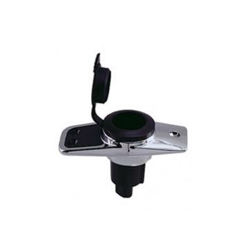 Base 2 pin plugin with 5 deg. tube angle chromed zinc for pole light