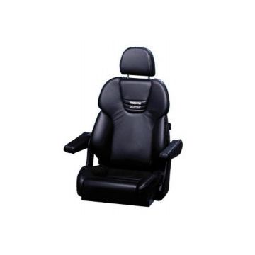 Seat helm Caspian-deluxe black artificial leather upholstery electrically adjustable lumbar support, height & tilt without pedestal