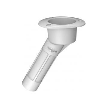 Rod cup holder ABS oval top 30 deg. No Drain rod (White)