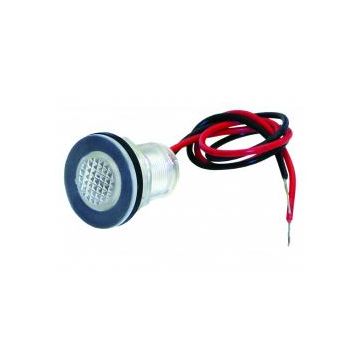 Light LED Blue livewell 12V 1" overall diameter, 5/8" cutout dia. Flush mount