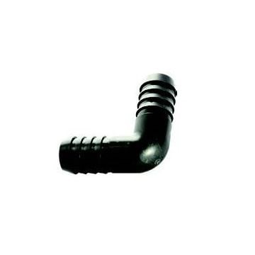 Hose connector plastic 90 deg. "1-1/8" Black