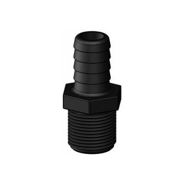 Hose connector Black 3/4" x 19 mm Male BSP GRP