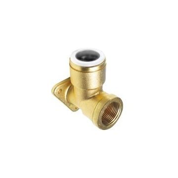 Elbow DZR Brass 22 mm x 3/4" BSP with back plate