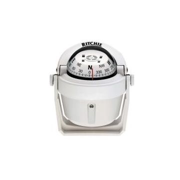 Compass B-51W Bracket Mount 2-3/4" Direct-Read Dial 12V Green Night Light White Explorer Series