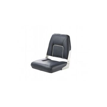 Seat deluxe FIRST MATE CHFSB foldable Blue with White seam artificial leather upholstery Suplied without pedestal. Fits all pedestals.
