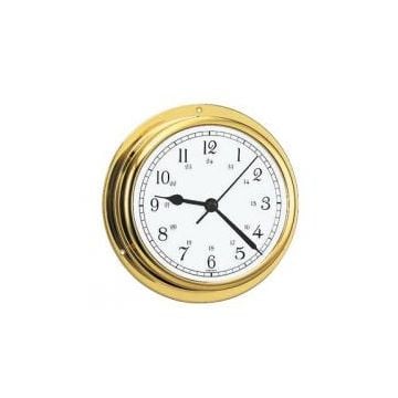 Clock Brass 155mm Viking White Dial Black Hands