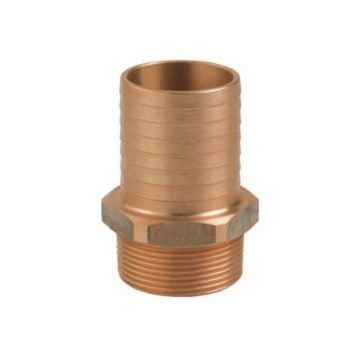 Hose connector 2" x 50mm M-M Bronze Art 1004B