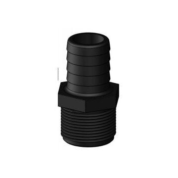 Hose connector Black 1-1/4" x 32 mm Male BSP GRP