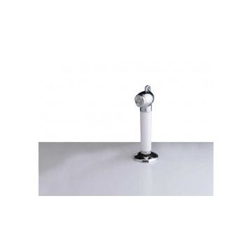 Shower straight Pull out (push button) White with surface holder & 2m plastic hose