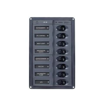Panel 901V 12V 8 breaker vertical mount