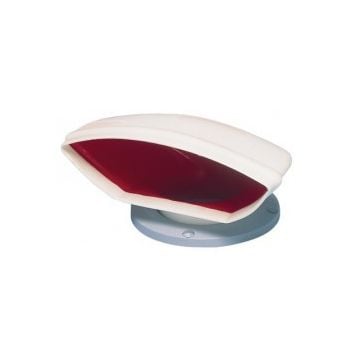 Ventilator Cowl Donald 2 75mm White PVC Red Interior with Ring and Nut
