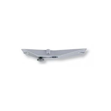 Table support 76mm column 180x500mm grey metallic (removable)