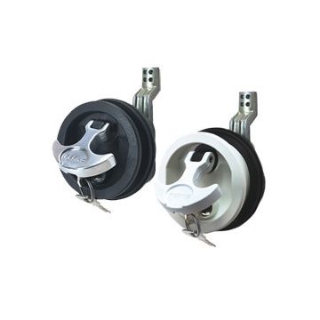 Lock Flush Mount Black Body Adjustable Cam Chrome Handle