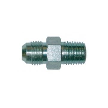 Connector steel G3/8 conic JIC M9/16 for hydraulic flexible hose