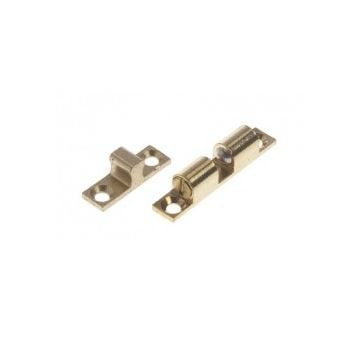 Catch & stud 61 x 11 mm Brass polished