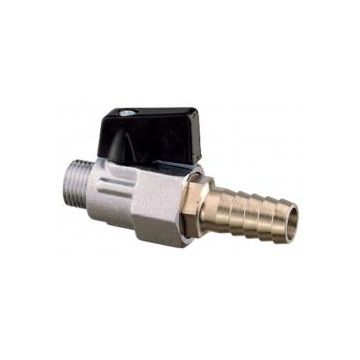 Cock drain M1/4" Brass Art1134 lever operated with hose connector for Dia. 12mm hose