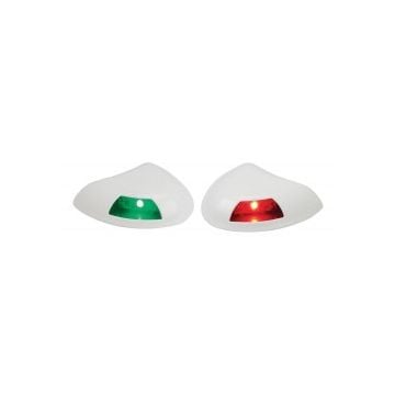 Navigation stbd+port white flat mount 12V stealth series LED light set