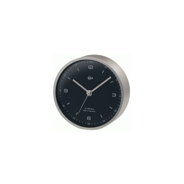 Clock Brass Nickled Dia. 104 mm Pen table Black Dial