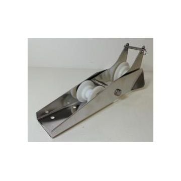 Bow roller casted hinged for up to 13 mm chain SS316 body & nylon roller