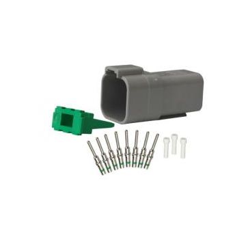 Repair pack DT 6 cavity receptacle includes 1 x 6 way receptacle, 1 x 6 way wedge lock & 8 x pins & 3 x cavity plug