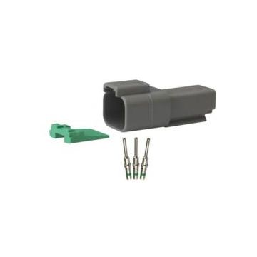 Repair pack DT 2 cavity receptacle includes (1) 2 way receptacle, (1) 2 way wedge lock & (3) pins