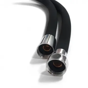Silicone Hose TPS1512-C/4 For Straight Shower - Black Matt