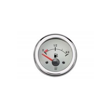 Gauge fuel level FUELW white 12/24V cut-out Dia. 52 mm excluding sensor