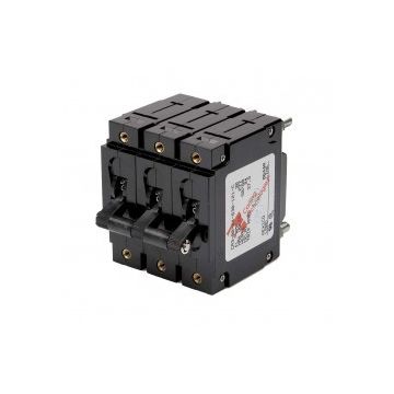 Breaker C series 80A 3 pole Black 240VAC 80VDC White actuator