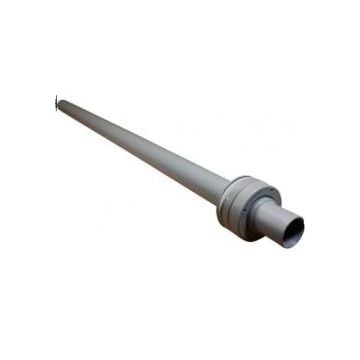 Extraction pipe L780 mm 90 deg. Dia. 38 mm hose connection for rigid waste water tanks