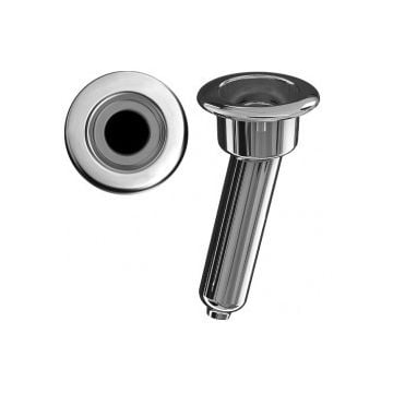 Rod cup holder SS316 Screwless 15 deg. rod Drain 3/8" NPT round top
