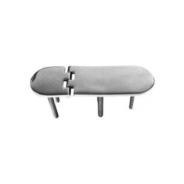 Hinge 126x40 mm 45 mm stud casted SS316