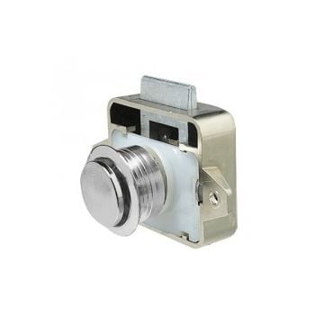 Lock LOCKDRM with push button Brass plated plastic