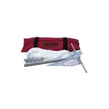 Anchor Fortress Kit for Small Craft (Guardian G-5 Anchor, rope, chain, shackle and storage bag)