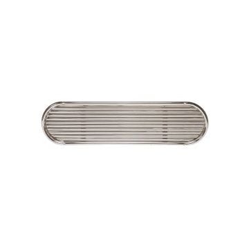Vent air suction SSVL125 louvred oval SS frame & grill