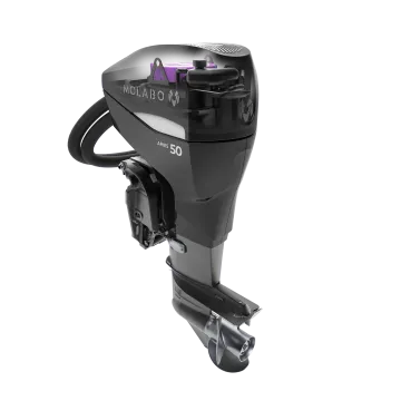 ARIES R50 Electric Outboard Motor - 50 kW, Black, XL Shaft (Clockwise Rotation)