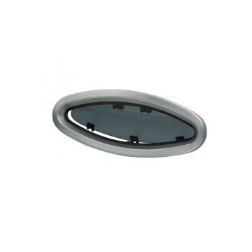 Porthole PX45 417x155mm cut-out anodized Aluminium frame with mosquito screen CE certified A-III