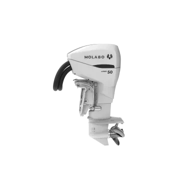 ARIES R50 Electric Outboard Motor - 50 kW, White, XL Shaft (Clockwise Rotation)