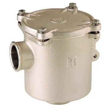 Water strainer "Ionio" series with metal cover 1166  2-1/2" Bronze Nickel plate