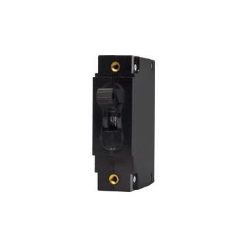 Breaker C series 60A 1 pole Black 240VAC 80VDC White actuator