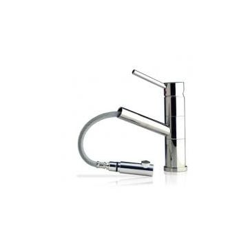 Tap mixer with extractable head & swivel spout