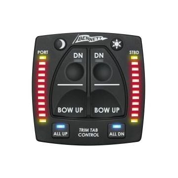 Integrated helm control electric for trim tabs