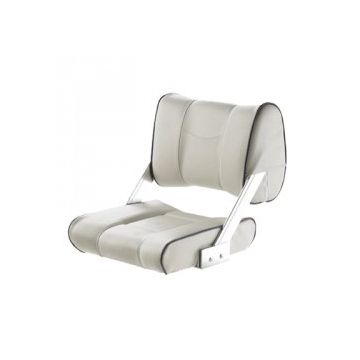 Seat helm FERRY CHTBSW moveable double sided backrest anodized aluminium hinges & white