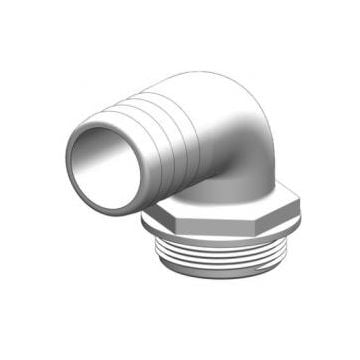 Hose connector 90 deg 1-1/2"x38mm Male BSP GRP