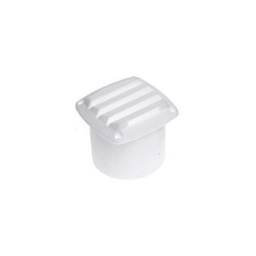 Vent louvred 85 x 85 mm tubed White plastic